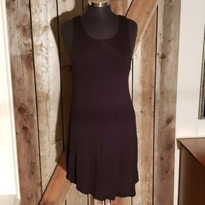 Black sun dress with button detail